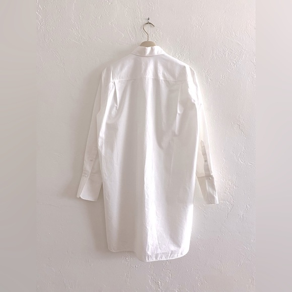 NWT CHLOE MILK WHITE COTTON BUTTON DOWN SHIRT DRESS SIZE 36 - Picture 11 of 16